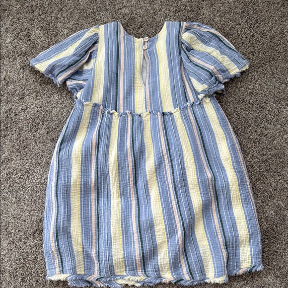 Dip Blue and Yellow Ruffled Tiered Midi Sundress - Picture 2 of 2